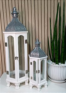 Kit lanterna Decorativa Capelinha com 2