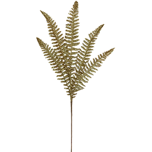 Enfeite Natalino Samambaia com gliter 80cm