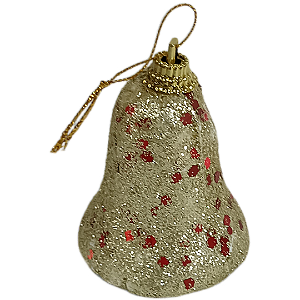 Sino de Natal 6cm Dourado - 6 und