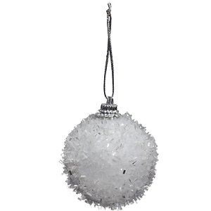 Bola de Natal 6cm branca - 6 und