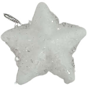 Estrela de Natal 6cm Branca - 6 und