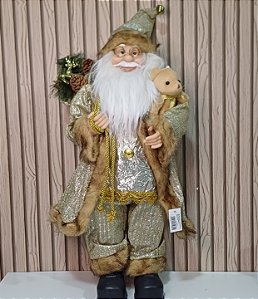 Papai Noel 60cm Dourado
