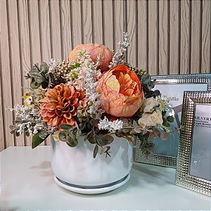 Arranjo Petra Peonias Laranjada