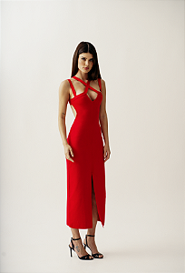 VESTIDO BANDAGEM TIRAS