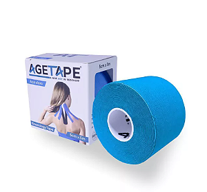 Agetape Kinesiology Tape 5cm X 5m Azul escuro/Verde escuro/Bege/Rosa/Lilás/Azul claro