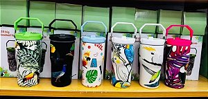 Copo Térmico Alça e Canudo Personalizado Fauna - 600ML