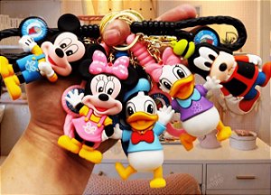 Porta-Chaves de Silicone Disney - Mickey, Minnie e Pato Donald