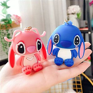 Chaveiro 3D Premium de Silicone Lilo & Stitch Disney