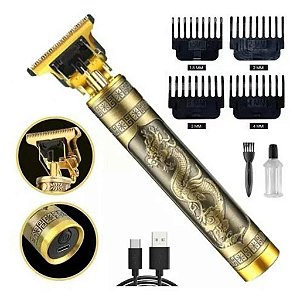 Máquina de Acabamento Recarregável para Cabelo e Barba Premium