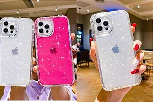 Capinha Brilhante Glitter à Prova de Choque para iPhone
