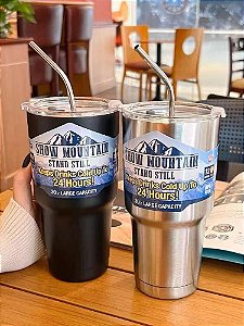 Copo Térmico Magic Mountain 900ml com Tampa e Canudo