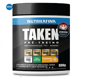 Pré Treino Taken Tangerina Ice 300g - Nutrilatina