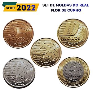 Set de moedas do Real 2022 - Completo - FC