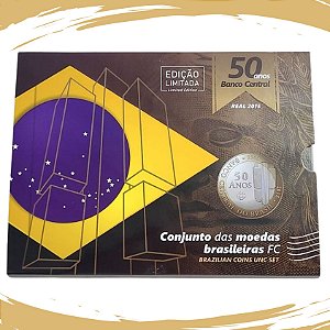 Blister com as 5 Moedas Real 2015 FC - Ano Raro - Edição Limitada