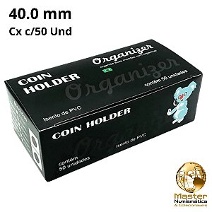 Promoção - Coin Holder para Moedas 40mm - Organizer - Cx 50 Unidades