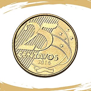 Moeda de 25 Centavos 2016 - V-536 - RARA - FC
