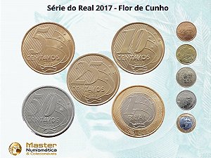 Set de moedas do Real 2017 - Completo - FC