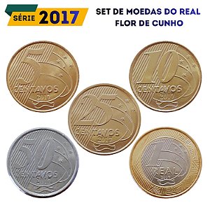 Set de moedas do Real 2017 - Completo - FC