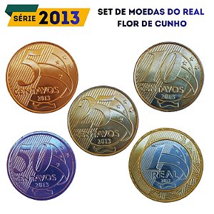 Set de moedas do Real 2013 - Raro - Completo - FC