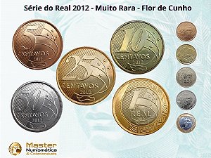 Set de moedas do Real 2012 - Raro - Completo - FC