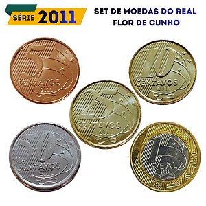 Set de moedas do Real 2011 - Raro - Completo - FC