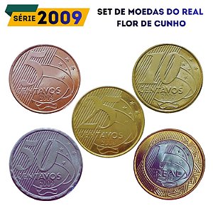 Set de moedas do Real 2009 - Raro - Completo - FC