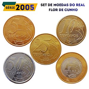Set de moedas do Real 2005 - Raro - Completo - FC
