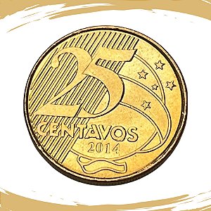 Moeda de 25 Centavos 2014 - V-534 - FC