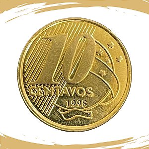 Moeda de 10 Centavos 1998 - RARA - V-491 - FC