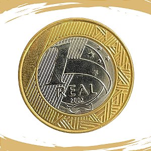 Moeda de 1 REAL 2002 - RARA - V-574 - FC