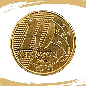 Moeda de 10 Centavos 2005 - RARA - V-498 - FC