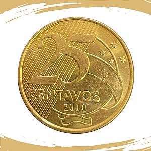 Moeda de 25 Centavos 2010 - RARA - V-530 - FC