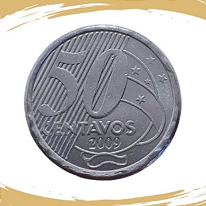 Moeda de 50 Centavos 2009 - RARA - V-554 - FC