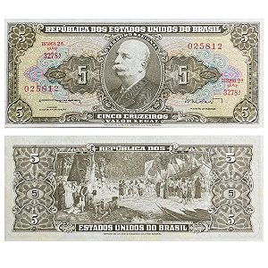 Brasil - Cédula de 5 Cruzeiros 1962 C-071 - 2ª Estampa - Série 3278 - Sob/Fe