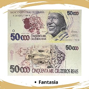Cédula Fantasia 50.000 Cruzeiros Reais - Baiana - FE
