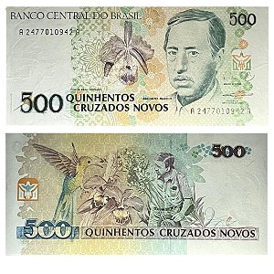 Brasil - Cédula de 500 Cruzados Novos 1990 C-209 - Augusto Ruschi - Sob/FE