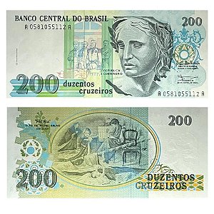 Brasil - Cédula de 200 Cruzeiros 1990 C-215 - Efigie - FE