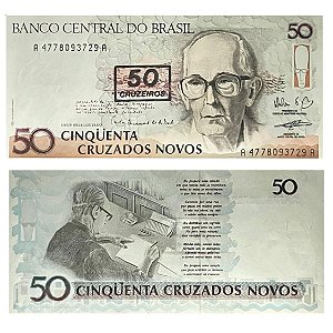 Brasil - Cédula de 50 Cruzeiros 1990 C-210 - Drummond - FE