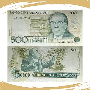 Cédula do Brasil - 500 Cruzados 1988 C-192 - Villa Lobos - Sob/Fe