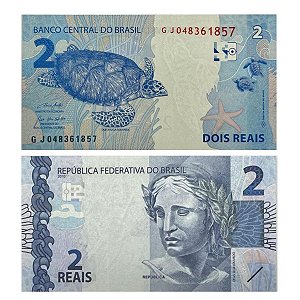 Brasil - Cédula de 2 Reais 2019 C-339 - GJ - Guedes/Campos Neto - 2ª Familia - FE