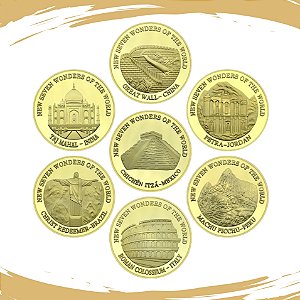 Coleção as 7 maravilhas do Mundo 2007 - Completa em Alto Relevo - FC