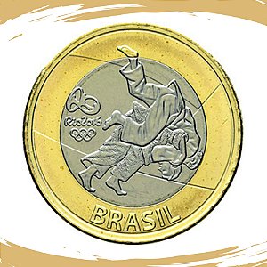 Moeda 1 Real 2015 Judô - V-618 - Flor de Cunho