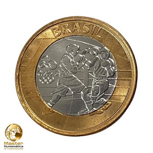 Moeda 1 Real 2016 Boxe - V619 - Olimpiadas Rio 2016 - Flor de Cunho