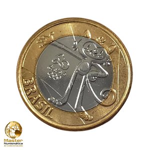 Moeda 1 Real 2016 Mascote Vinicius - V621 - Olimpiadas Rio 2016 - Flor de Cunho