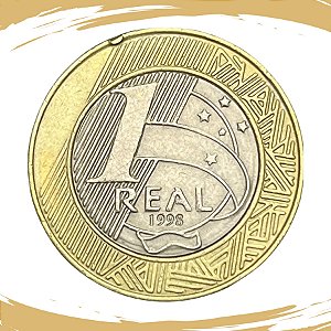 Moeda de 1 REAL 1998 - Alpaca - RARA - V-571 - Circulada