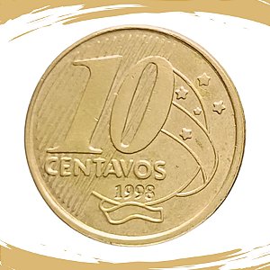 Moeda de 10 Centavos 1998 - RARA - V-491 - Circulada