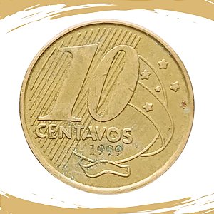 Moeda de 10 Centavos 1999 - RARA - V-492 - Circulada