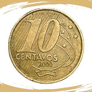 Moeda de 10 Centavos 2000 - RARA - V-493 - Circulada