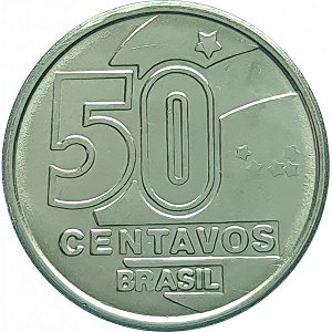 Promoção - Moeda de 50 Centavos 1989 - V-410 - Rendeira - Aço Inox - Flor de Cunho
