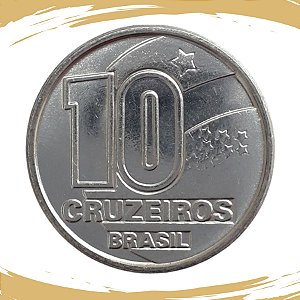 Moeda de 10 Cruzeiros 1992 - V-419 - Aço Inox - Seringueiro/RARA - Flor de Cunho